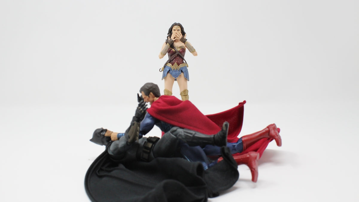 Bat-Man, Superman and Wonder Woman action figures