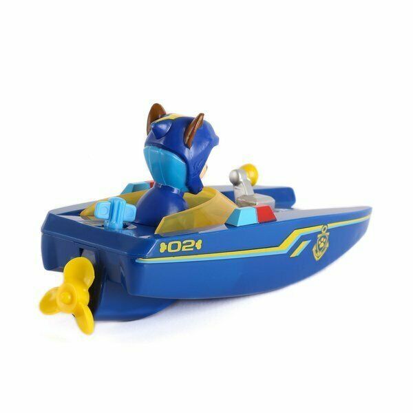 PAW Patrol Chase SwimWays Wind-Up Rescue Boat Bath Toy