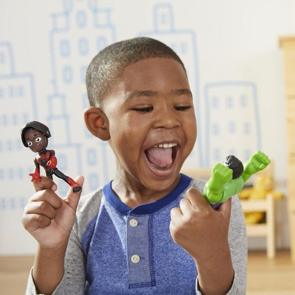 Marvel Spidey and His Amazing Friends Hero Reveal Hulk & Miles Morales 2-Pack | Time4Child