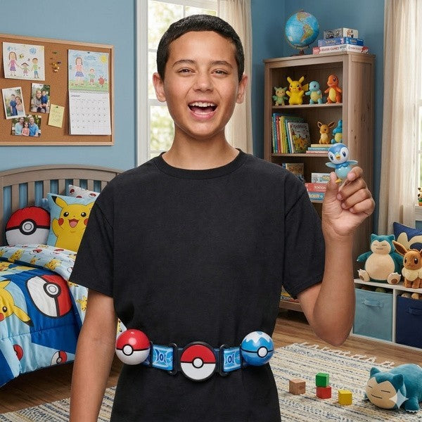 Official Pokémon Clip 'N' Go Poké Ball Belt Set with Piplup (Age 4+)