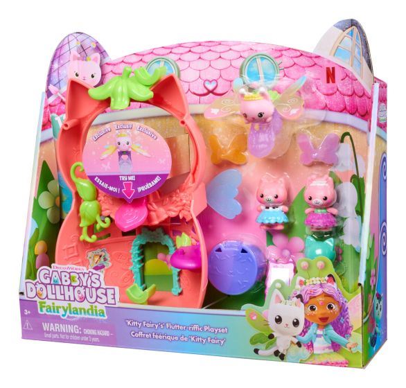 Gabby's Dollhouse Kitty Fairy’s Flutter-rific Fairylandia Playset | Time4Child