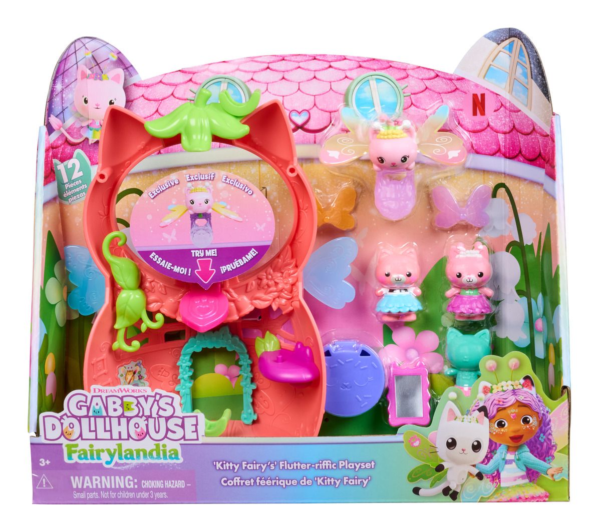 Gabby's Dollhouse Kitty Fairy’s Flutter-rific Fairylandia Playset | Time4Child