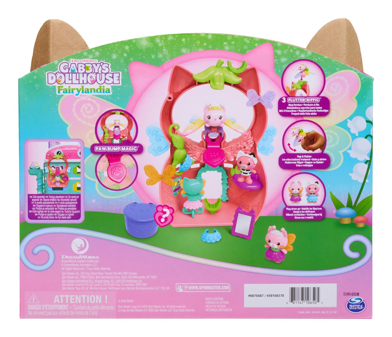 Gabby's Dollhouse Kitty Fairy’s Flutter-rific Fairylandia Playset | Time4Child