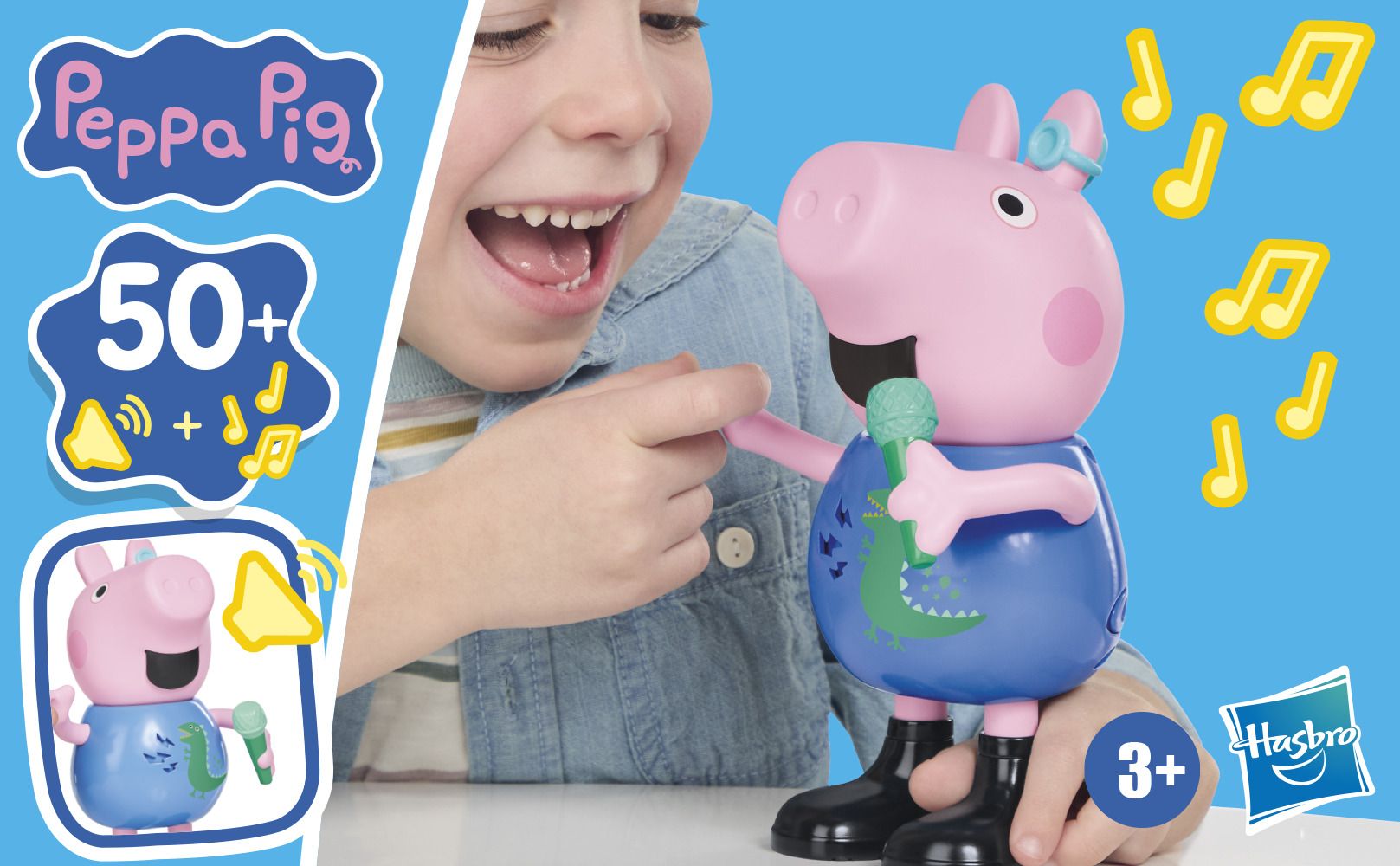 Peppa Pig Joke & Sing George Interactive Plush Figure with 50+ Sounds | Time4Child