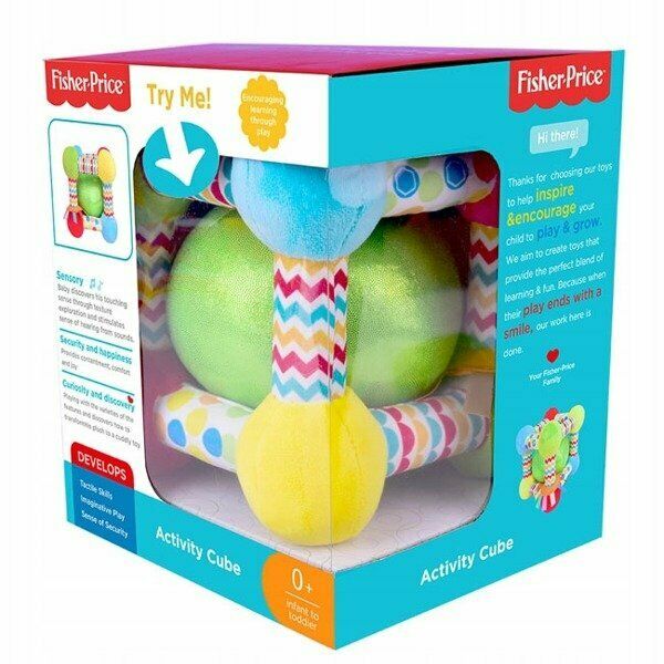 Fisher-Price Sensory Activity Cube Baby Plush Toy | Time4Child