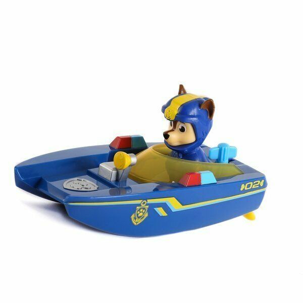 PAW Patrol Chase SwimWays Wind-Up Rescue Boat Bath Toy
