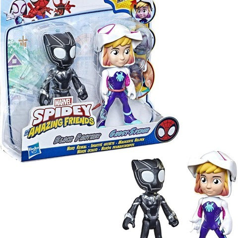 Marvel Spidey and His Amazing Friends Hero Reveal Black Panther & Ghost-Spider 2-Pack | Time4Child