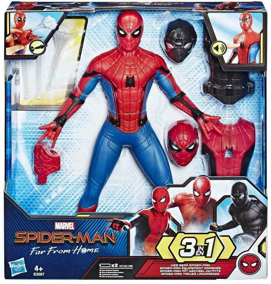 Marvel Spider-Man 3-in-1 Action Figure with Web Blaster Gear