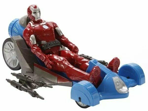 Marvel Avengers Iron Man with Battle Racer Vehicle & 4 Missiles | Time4Child