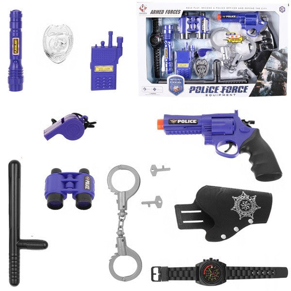 Ultimate Police Force Mission Equipment Set - 10 Piece Role Play Kit | Time4Child