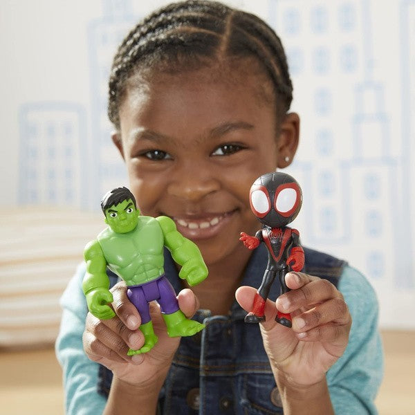 Marvel Spidey and His Amazing Friends Hero Reveal Hulk & Miles Morales 2-Pack | Time4Child