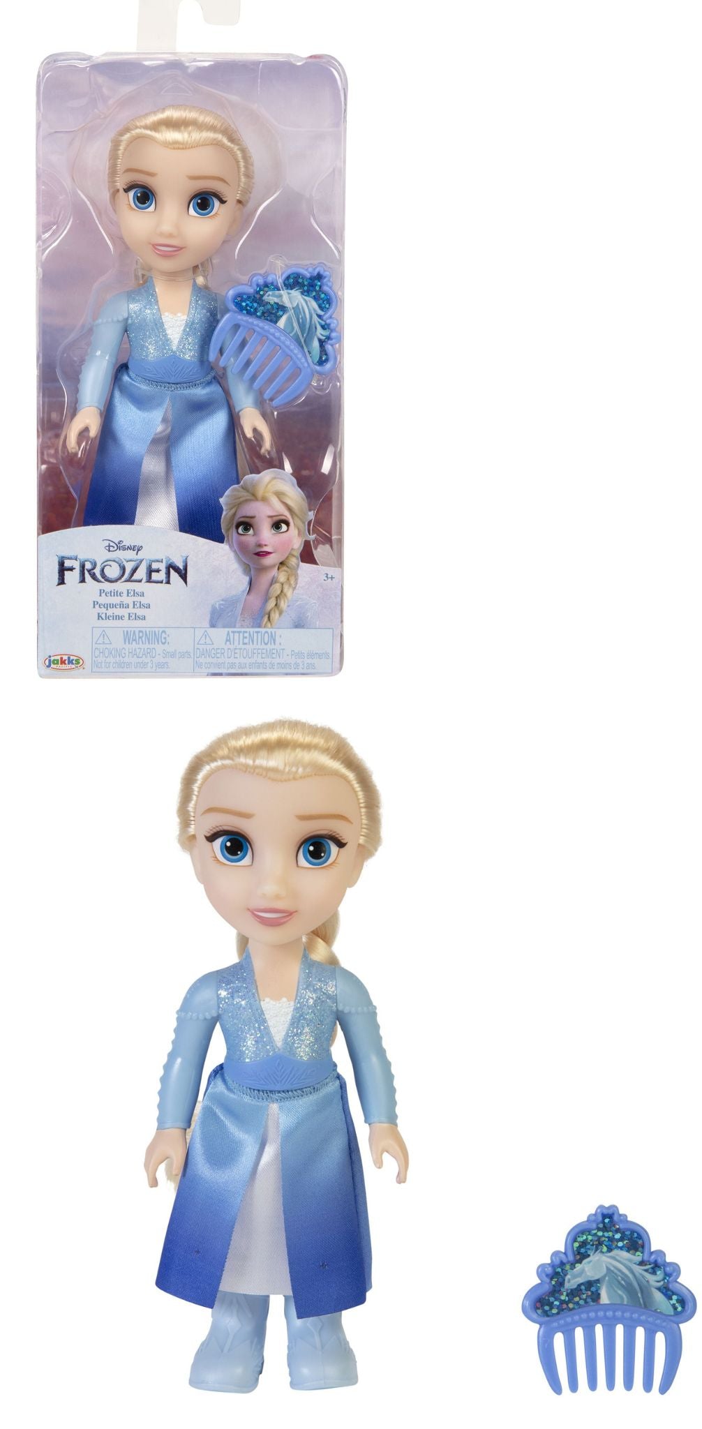 Disney Frozen Petite Elsa 6-inch Doll with Glitter Comb Accessory | Time4Child