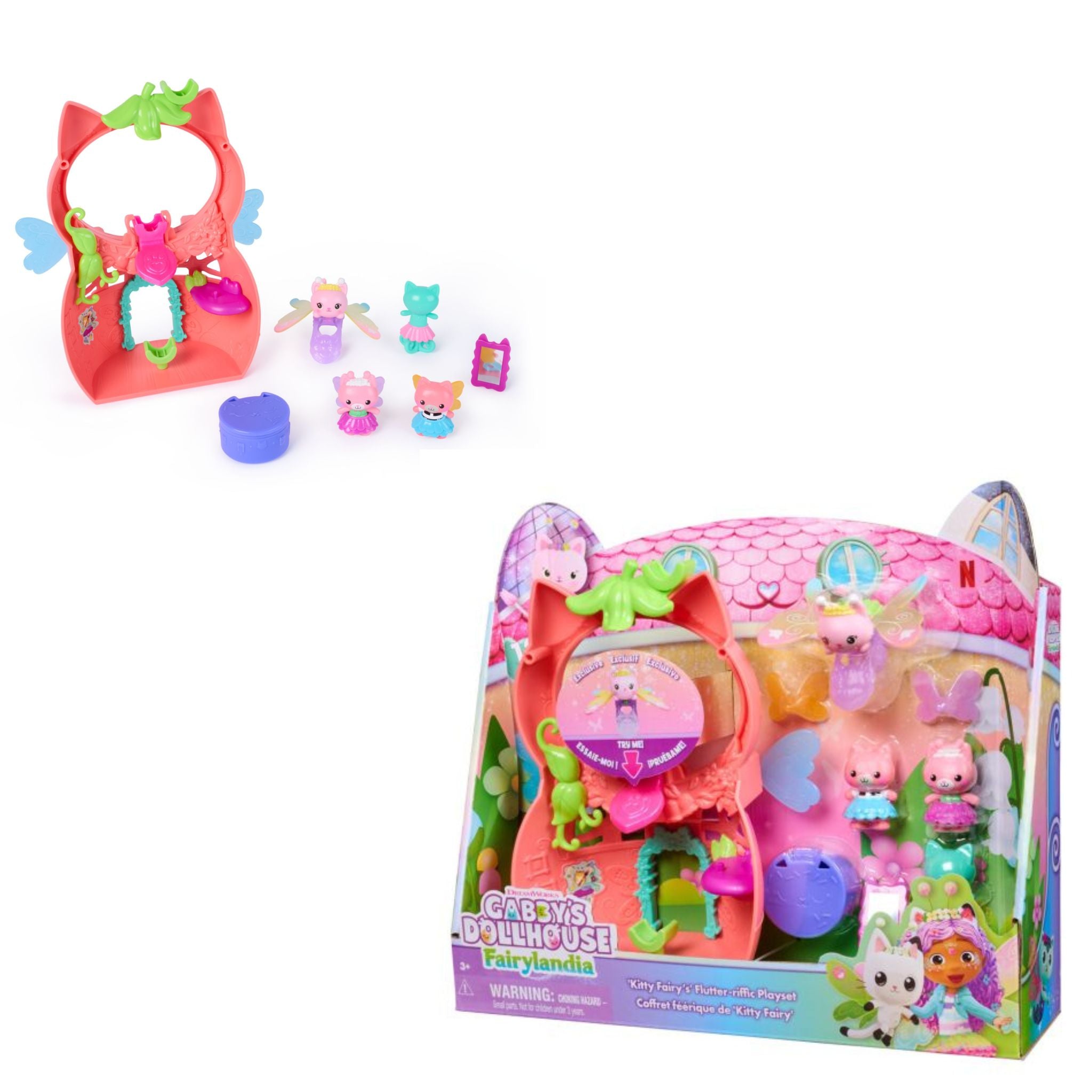 Gabby's Dollhouse Kitty Fairy’s Flutter-rific Fairylandia Playset | Time4Child