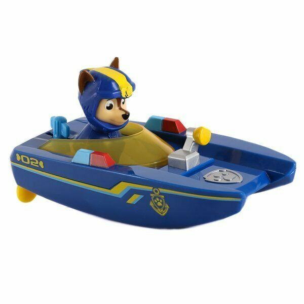 PAW Patrol Chase SwimWays Wind-Up Rescue Boat Bath Toy