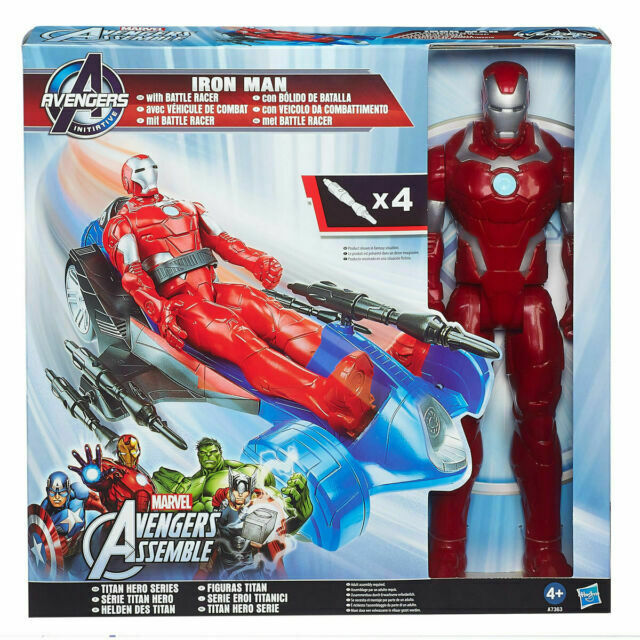 Marvel Avengers Iron Man with Battle Racer Vehicle & 4 Missiles | Time4Child