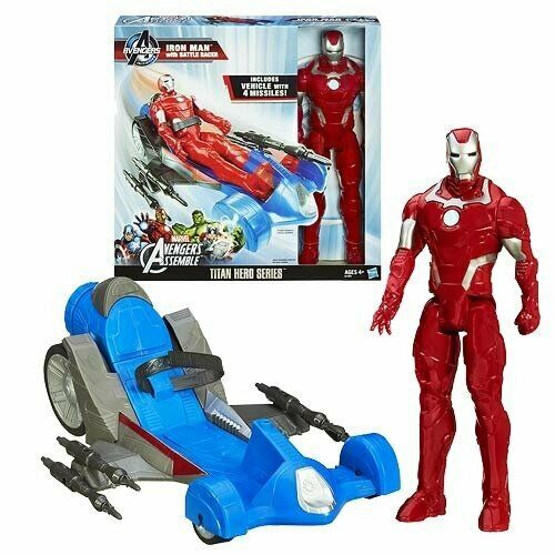 Marvel Avengers Iron Man with Battle Racer Vehicle & 4 Missiles | Time4Child