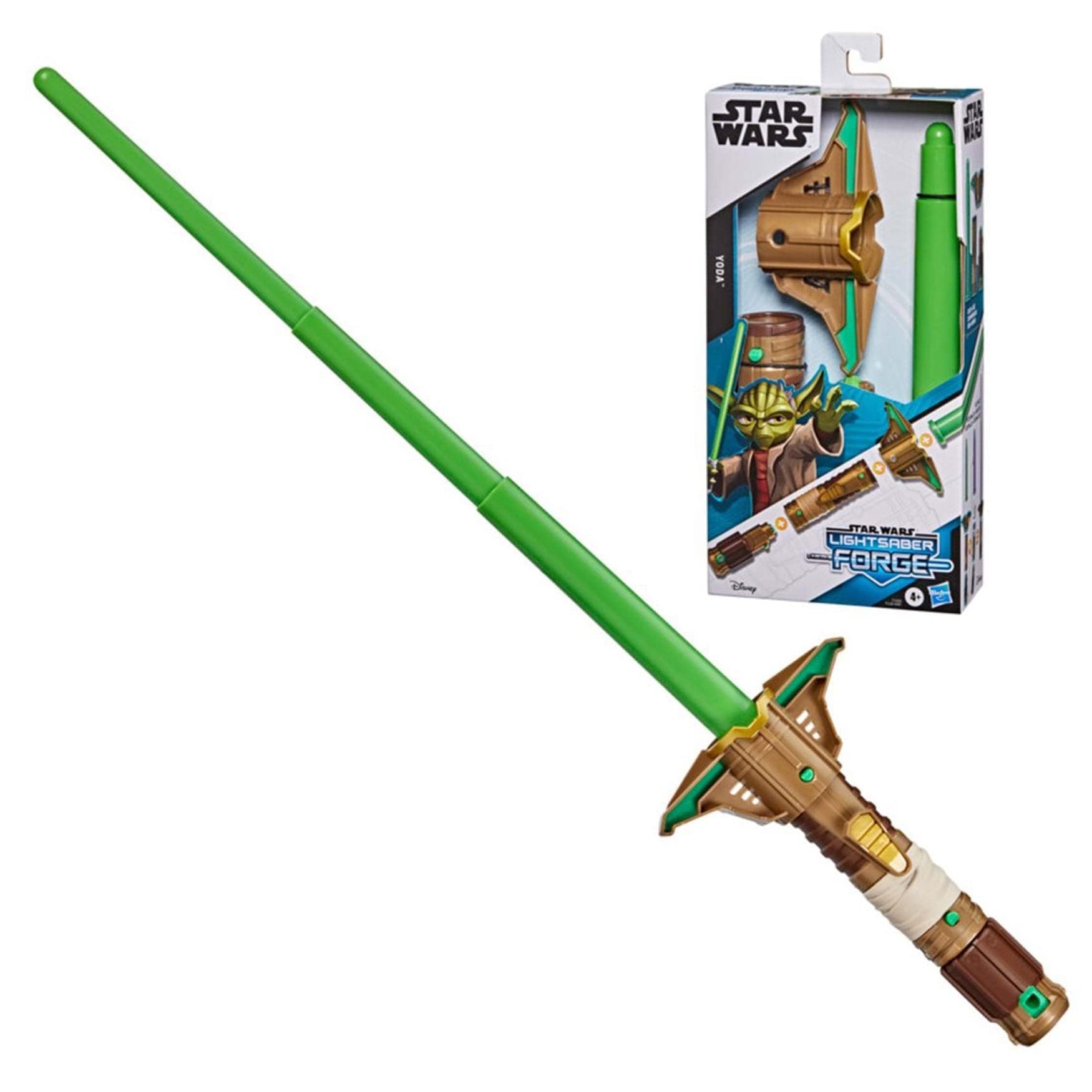Star Wars Lightsaber Forge Yoda Electronic Lightsaber – Customizable Jedi Roleplay Toy by Hasbro