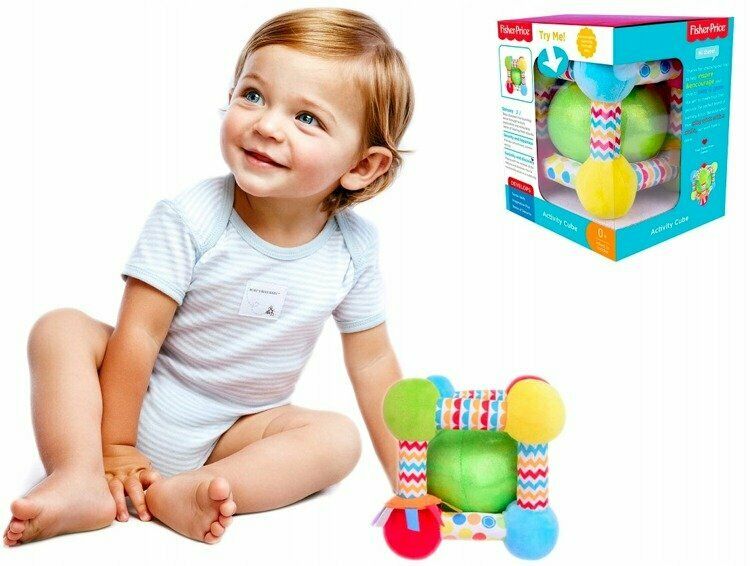 Fisher-Price Sensory Activity Cube Baby Plush Toy | Time4Child