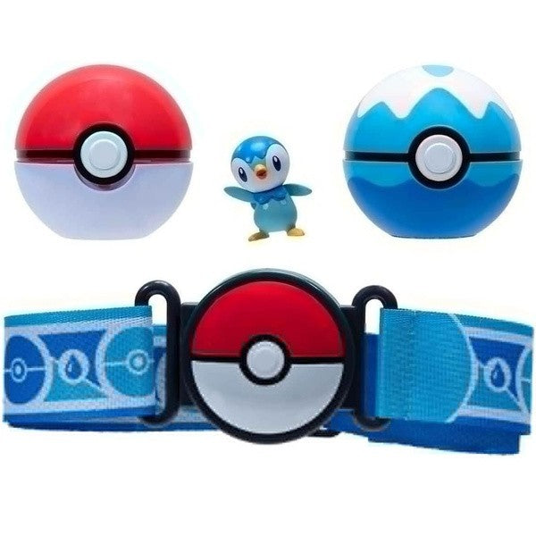 Official Pokémon Clip 'N' Go Poké Ball Belt Set with Piplup (Age 4+)