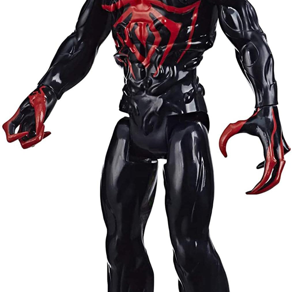 Marvel Spider-Man Maximum Venom Miles Morales Figure - 12-inch Titan Hero Series Authentic Hasbro Collectible