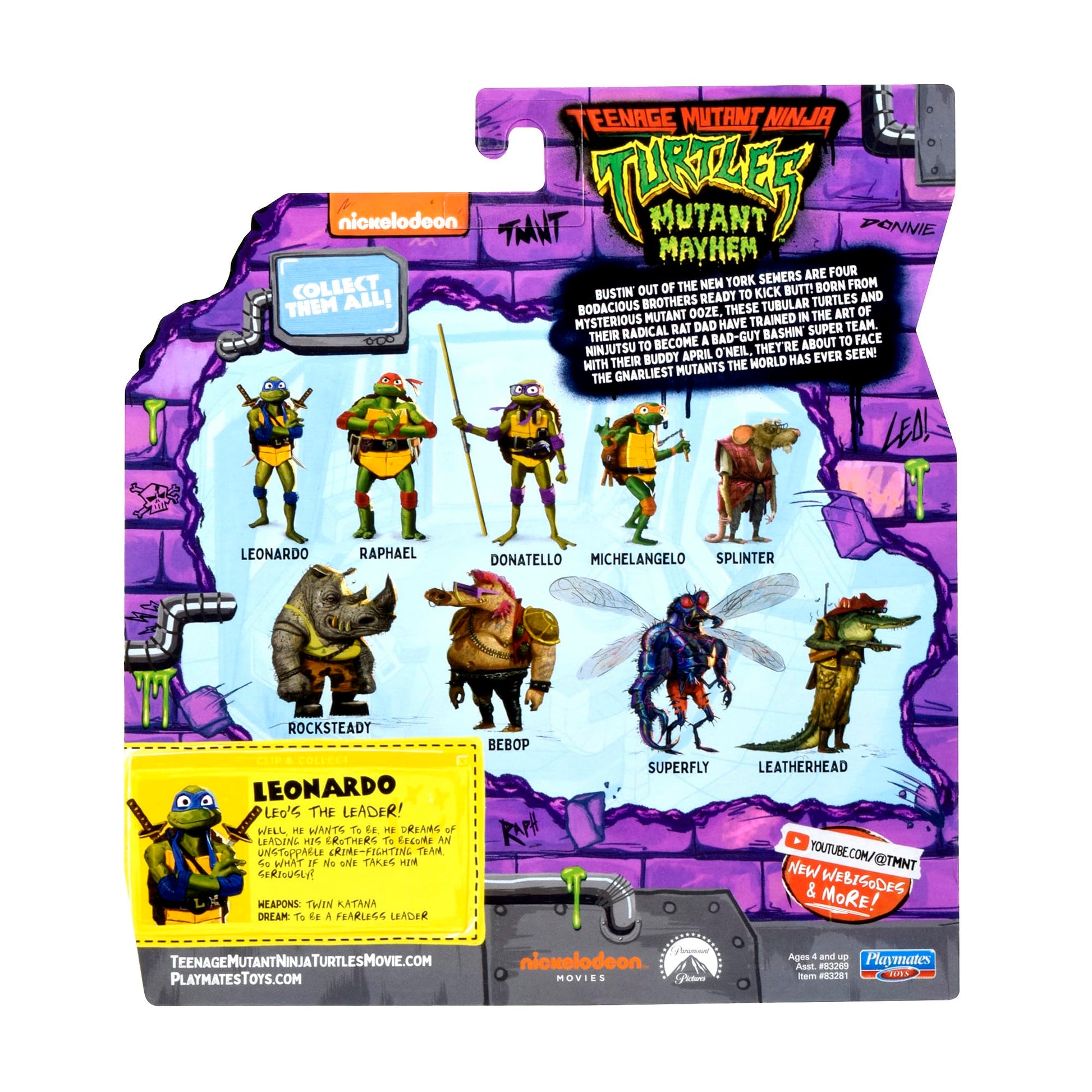 TMNT Mutant Mayhem Leonardo Action Figure with Accessories | Time4Child