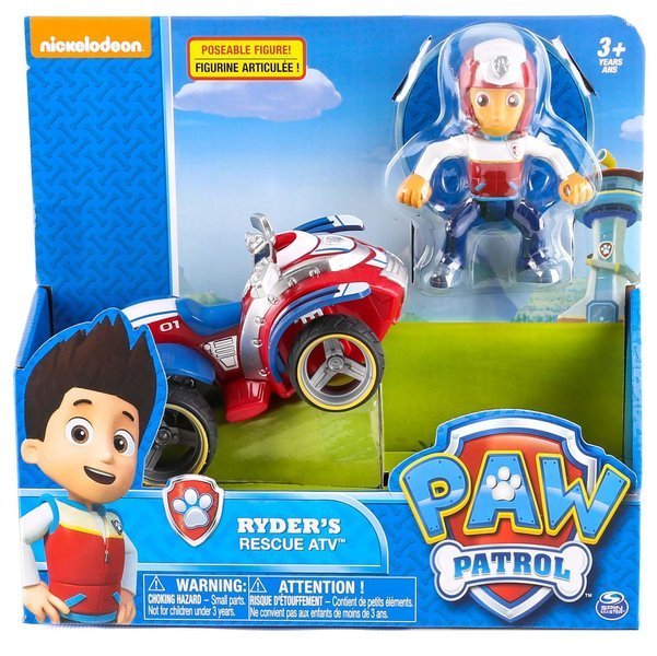 PAW Patrol Ryder's Rescue ATV Vehicle with Collectible Figure | Time4Child