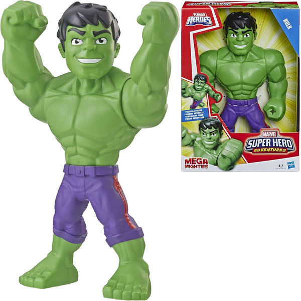 Marvel Super Hero Adventures Mega Mighties Hulk – 10-inch Collectible Action Figure by Hasbro