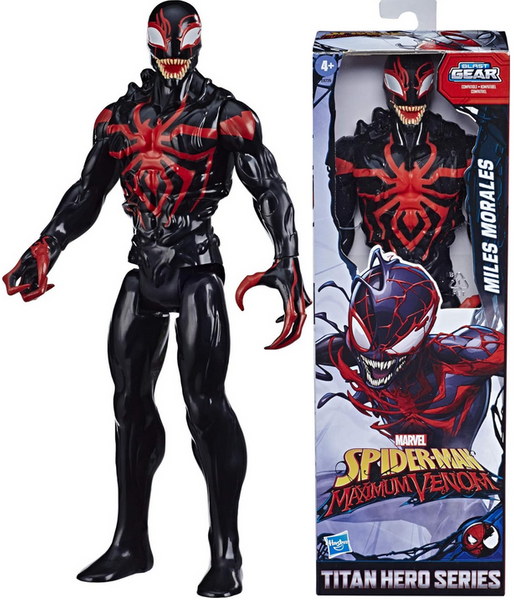 Marvel Spider-Man Maximum Venom Miles Morales Titan Hero Series 12-inch Figure | Time4Child