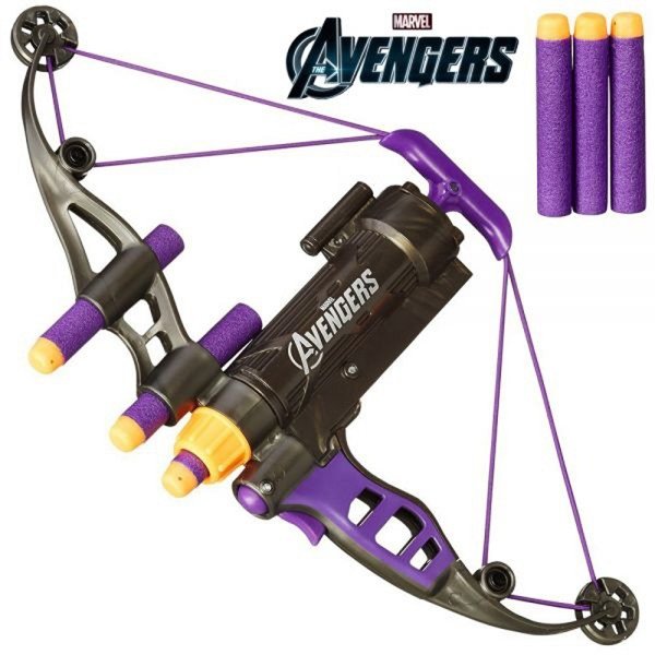 Marvel Avengers Hawkeye Longshot Bow NERF Toy with 6 Darts | Time4Child