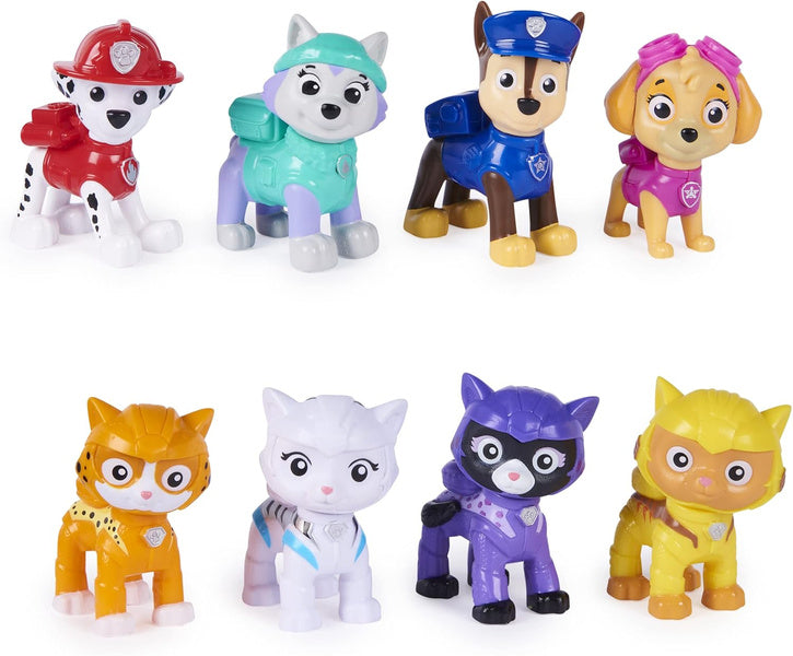 Paw Patrol & Cat Pack Figure Gift Pack – 8 Collectible Action Figures by Spin Master