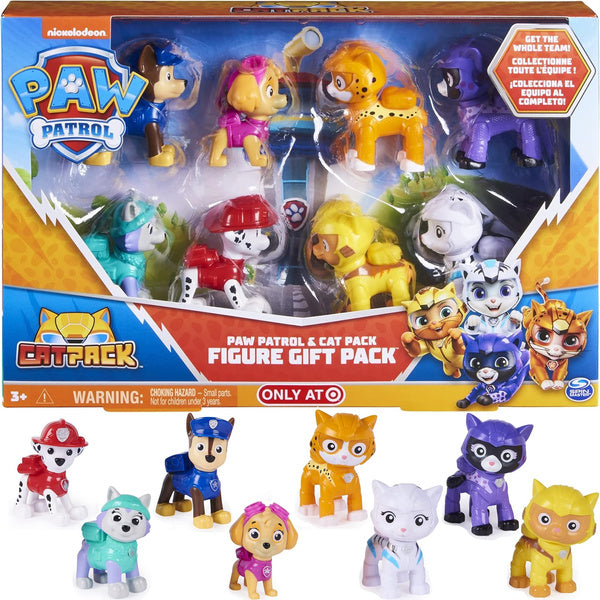 Paw Patrol & Cat Pack Figure Gift Pack – 8 Collectible Action Figures by Spin Master