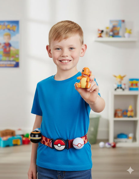 Pokémon Clip 'N' Go Poké Ball Belt Set – Trainer Belt with 2 Poké Balls and Charmander Figure (PKW3163)