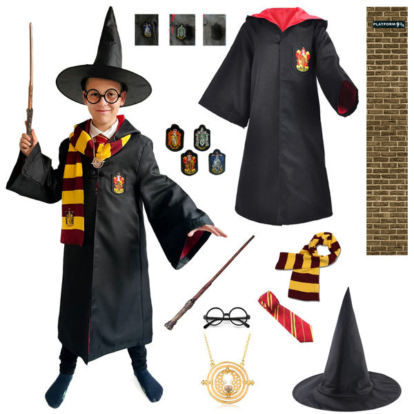 Harry Potter Deluxe Costume Set - Robe, Wand, Glasses & Accessories | Time4Child